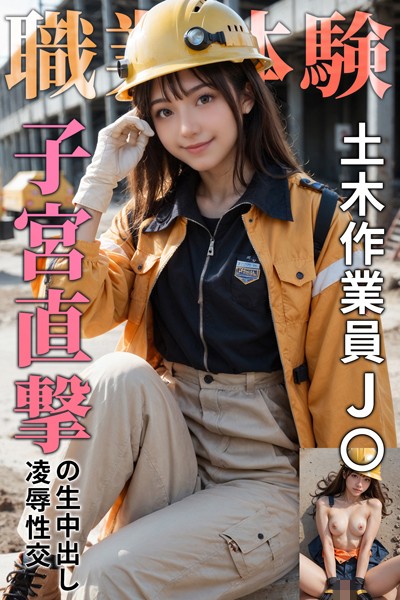 【写真集】【職業体験】土木作業員J〇 子宮直撃の生中出し凌●性交〜AI2次元美女〜❤AI Beautiful Girl