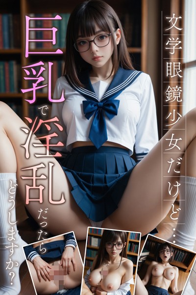【写真集】文学眼鏡少女だけど…巨乳で淫乱だったらどうしますか？〜AI2次元美女〜❤AI Beautiful Girl